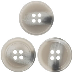 Light Gray Round 4-Hole Resin Buttons for Neutral Fashion Coat 30pcs - Lots of Buttons