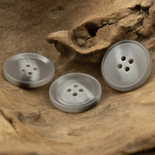 Light Gray Round 4-Hole Resin Buttons for Neutral Fashion Coat 30pcs - Lots of Buttons