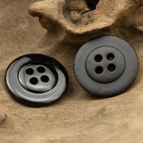 Matte Glossy Black Anchor Pattern Resin Buttons for Sailor Coats 30pcs - Image 2