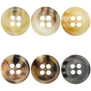 11.5mm Round 4-Hole Resin Buttons for Hawaiian Beach Shirt 50pcs - Lots of Buttons