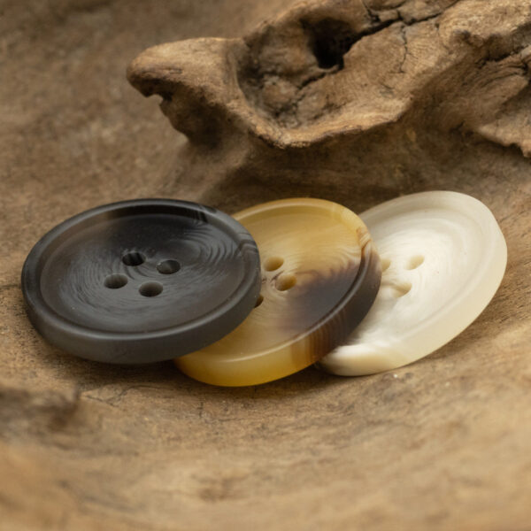 Matte Dark Gray Round 4-Hole Resin Buttons for Work Uniforms - 30pcs - Lots of Buttons