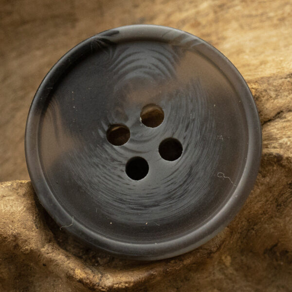 Matte Dark Gray Round 4-Hole Resin Buttons for Work Uniforms - 30pcs - Lots of Buttons