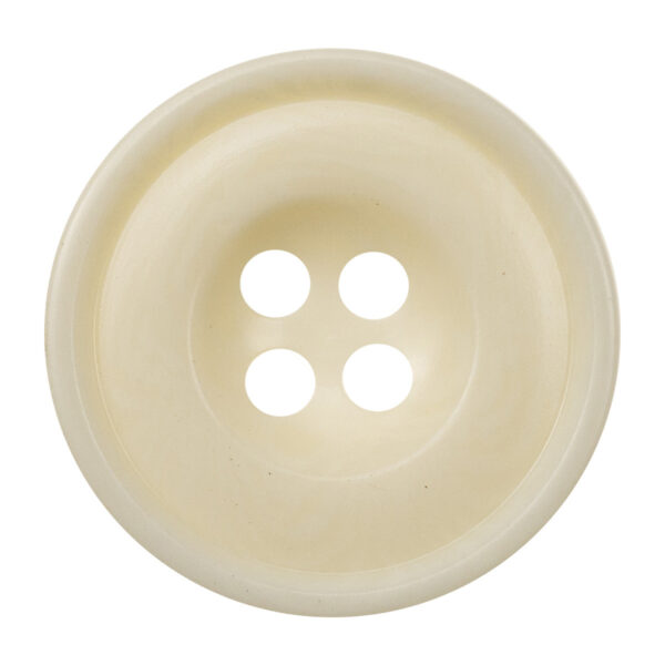 15-25mm Narrow-Edged 4 Hole Off-White Resin Buttons 30pcs