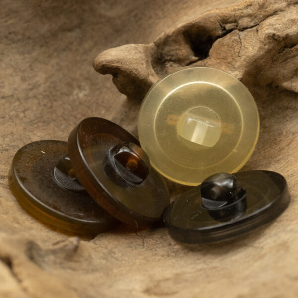 Luxurious Translucent Resin Buttons with Gold Foil 10pcs - Image 2