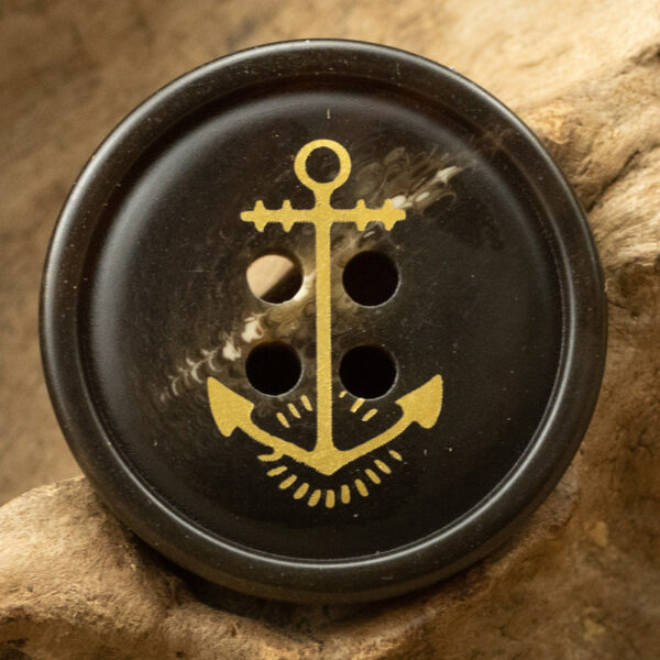 Golden Anchor Pattern Resin Buttons for Sailor Style Jackets 30 Pack - Image 6