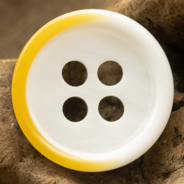 11.5MM Yellow-White and Lake Blue Two-Tone Resin Buttons 40 Pack - Image 5