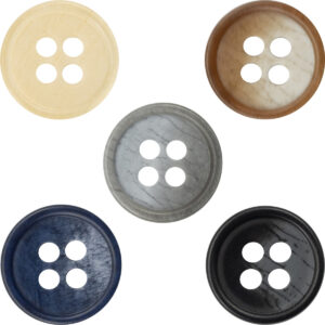 11.5mm Simple Printed Resin Buttons for Retro Denim Shirts 50pcs - Lots of Buttons
