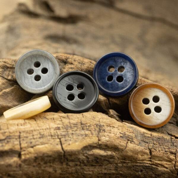 11.5mm Simple Printed Resin Buttons for Retro Denim Shirts 50pcs - Lots of Buttons