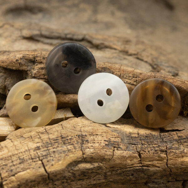 11.5mm 2-Hole Resin Buttons for Retro Spring Summer Shirt 40pcs - Image 2