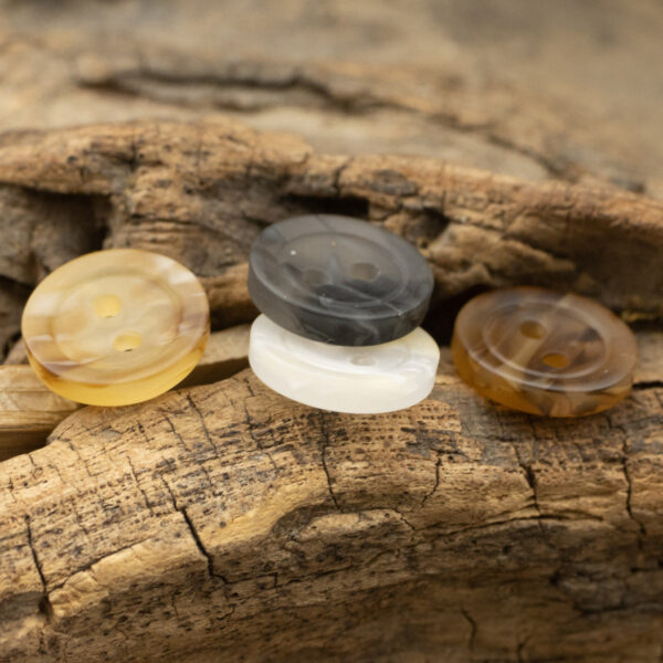 11.5mm 2-Hole Resin Buttons for Retro Spring Summer Shirt 40pcs - Image 3
