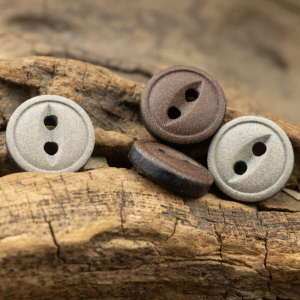10/11.5mm Starry Gray Fish-Eye Resin Color-Printed Buttons 40pcs - Image 3