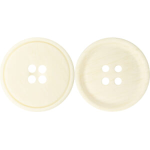 White Resin Buttons Imitated Ox-Bone Grain for Suit Jackets,20PCS 