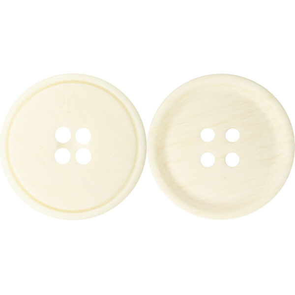 White Resin Buttons Imitated Ox-Bone Grain for Suit Jackets,20PCS