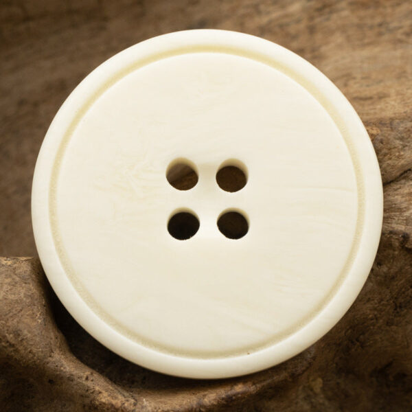 White Resin Buttons Imitated Ox-Bone Grain for Suit Jackets,20PCS