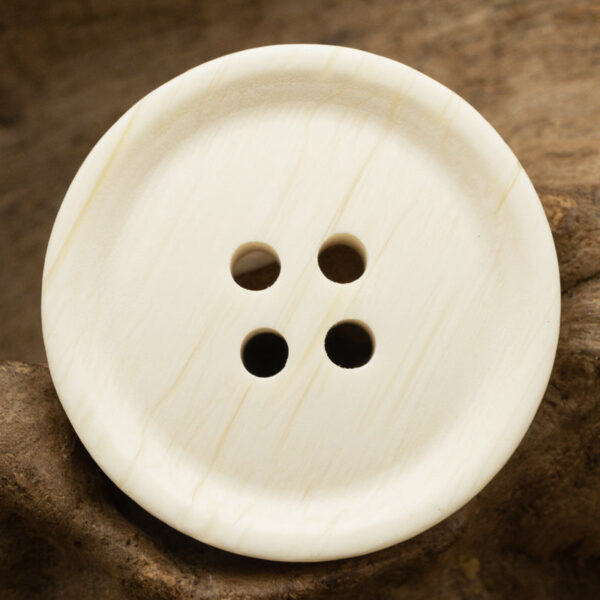 White Resin Buttons Imitated Ox-Bone Grain for Suit Jackets,20PCS