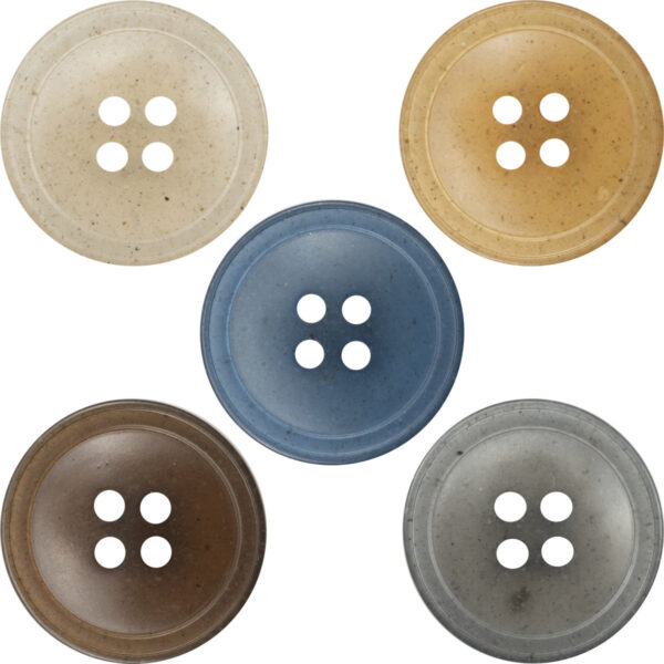 Translucent Jelly-Colored Resin Buttons for Women's Fashion Coats - 20pcs