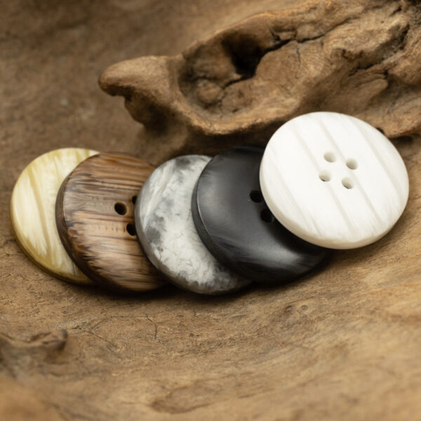 Gray Black Wood Grain Resin Buttons for Casual Pants 50 Pack - Image 8