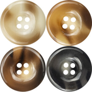 Shiny Coffee Resin Four-Hole Buttons for Knit Sweaters 30PCS - Lots of Buttons
