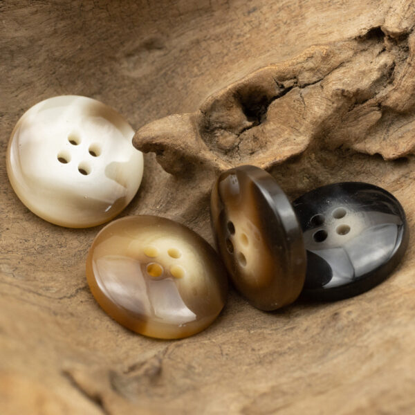 Shiny Coffee Resin Four-Hole Buttons for Knit Sweaters 30PCS - Lots of Buttons