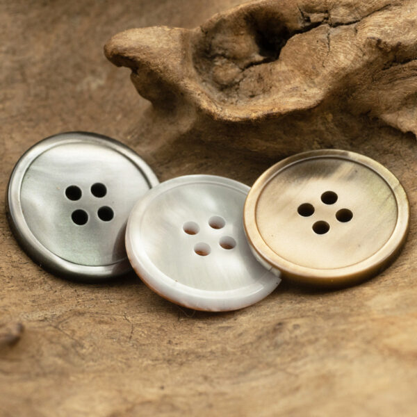 Fashionable Resin White and Gray Buttons for Casual Trousers 20pcs - Image 3