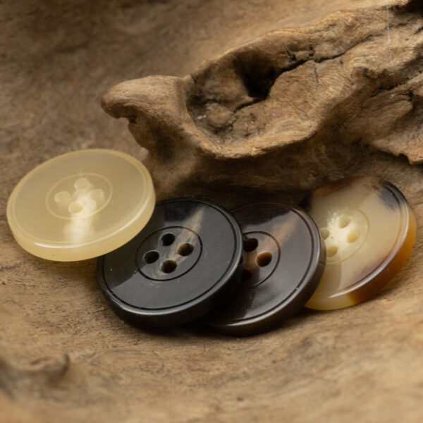 Imitation Yellow Cattle Horn Camel Color Coat Resin Buttons 20pcs