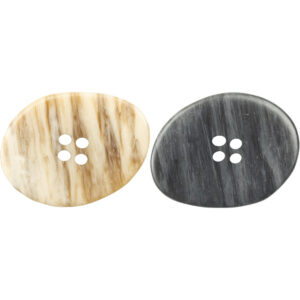 Large Irregular Oval Resin Buttons Imitation Wood Grain 6pcs 
