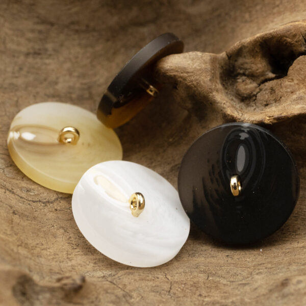 Modern Resin Buttons with Metal Shank for Women's Casual Blazers 10pcs