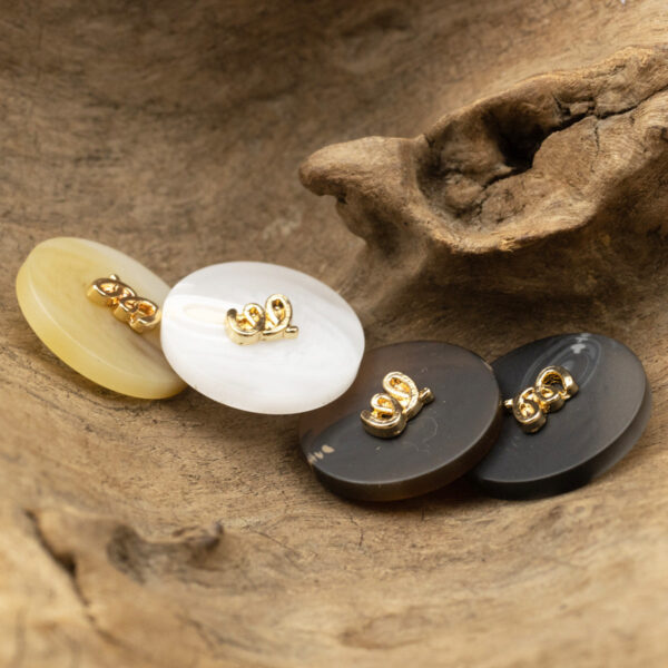 Modern Resin Buttons with Metal Shank for Women's Casual Blazers 10pcs