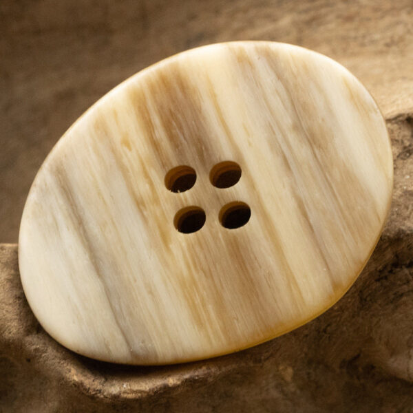 Large Irregular Oval Resin Buttons Imitation Wood Grain 6pcs