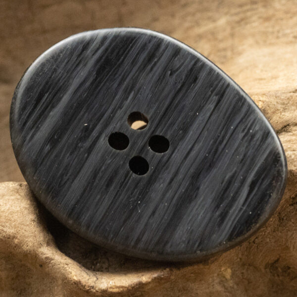 Large Irregular Oval Resin Buttons Imitation Wood Grain 6pcs