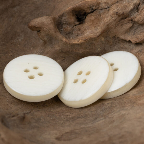 Light Beige Wood Grain 4 Hole Resin Buttons for Casual Suits 40pcs - Image 2