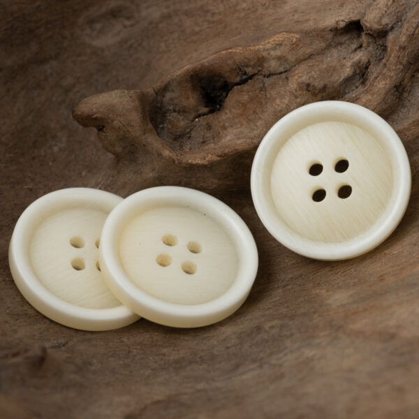 Light Beige Wood Grain 4 Hole Resin Buttons for Casual Suits 40pcs - Image 3