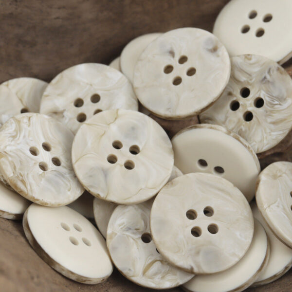 15-28mm Matte Beige Black Gray Marble Texture Resin Buttons 30pcs - Image 2