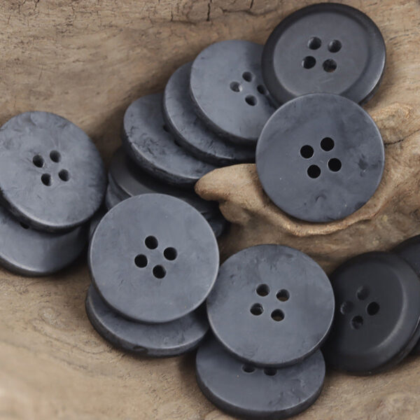 15-28mm Matte Beige Black Gray Marble Texture Resin Buttons 30pcs - Image 4