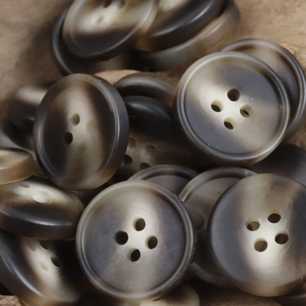 15-30mm Amber Four-Hole Resin Buttons for Casual Trousers 50 Pack - Image 2