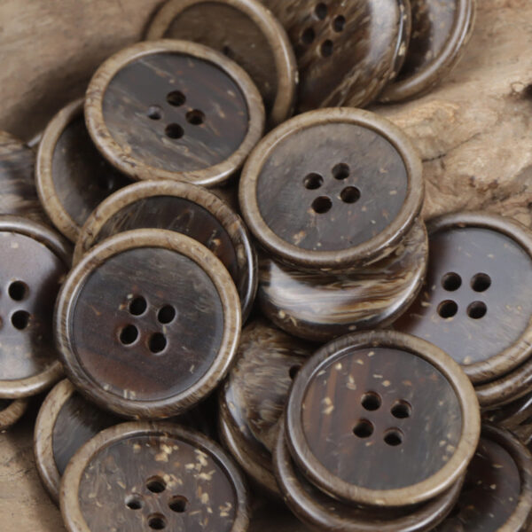 Wood Chip Texture 4 Hole Resin Button for Casual Pants 40 Pack - Image 3