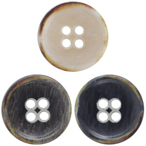 Round 4 Hole Vintage Burnt Imitation Bone Resin Buttons,20pcs 