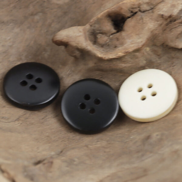 Round 4 Hole Vintage Burnt Imitation Bone Resin Buttons,20pcs