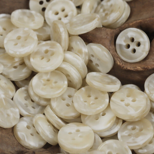 11.5/12.5mm Floral Brown Resin Buttons for Beach Shirts Dresses 40 Pack - Image 3