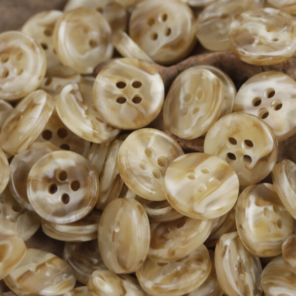 11.5/12.5mm Floral Brown Resin Buttons for Beach Shirts Dresses 40 Pack - Image 5