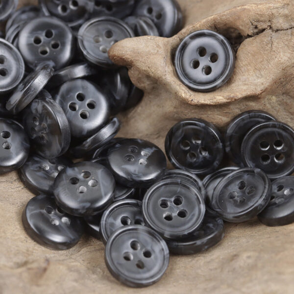 11.5/12.5mm Floral Brown Resin Buttons for Beach Shirts Dresses 40 Pack - Image 2