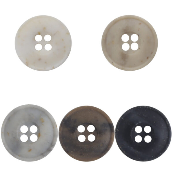 10/11.5/12.5mm Round 4 Hole Resin Buttons for Shirts 50 Pack