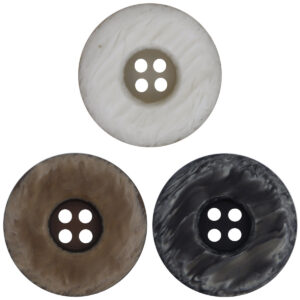 Wide-Brim Two-Tone Resin Buttons for Women's Outerwear 30pcs 