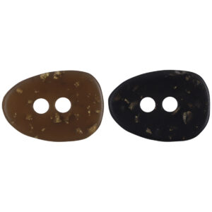 Oval Brown Resin Buttons Gold Foil Texture Earthy Tone 30PCS - Lots of Buttons