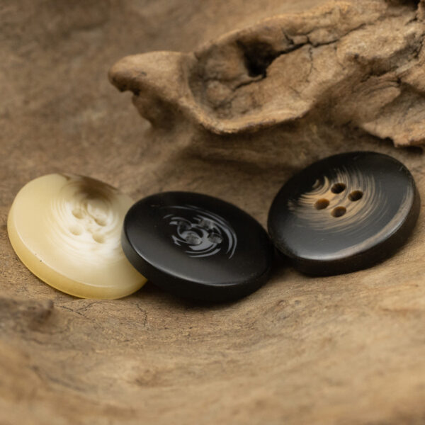 Moon Shadow Water Ripple Coffee Khaki Resin Buttons 30pcs - Image 2