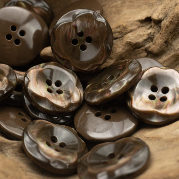 25mm Dazzling Color Flower Resin Buttons for Woolen Coats - 10pcs - Image 5