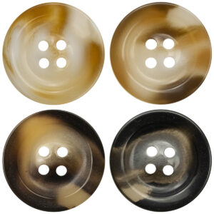 Round 4-Hole Resin Buttons for Black Woolen Coat - 40 Pack - Lots of Buttons
