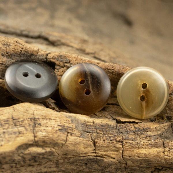 11.5mm 2 Hole Matte Khaki Resin Button for Polo Shirt Collar 45 Pack - Image 2
