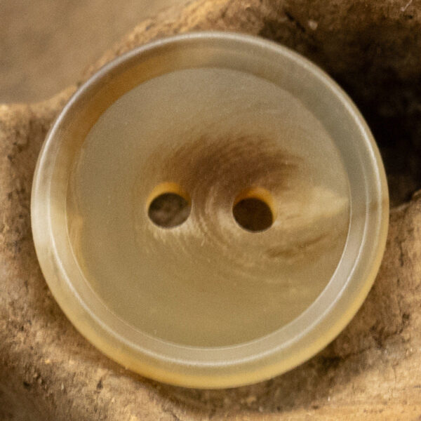 11.5mm 2 Hole Matte Khaki Resin Button for Polo Shirt Collar 45 Pack - Image 3