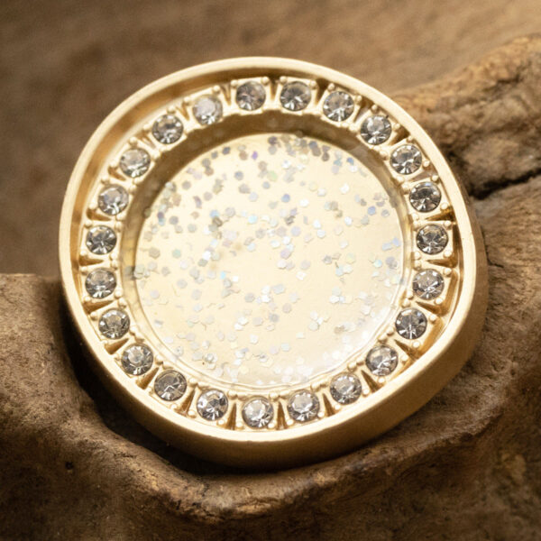 Irregular Oval Metal Fashion Buttons with Rhinestones 10pcs